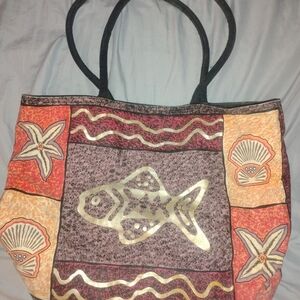 Multicolor Beach Tote Bag